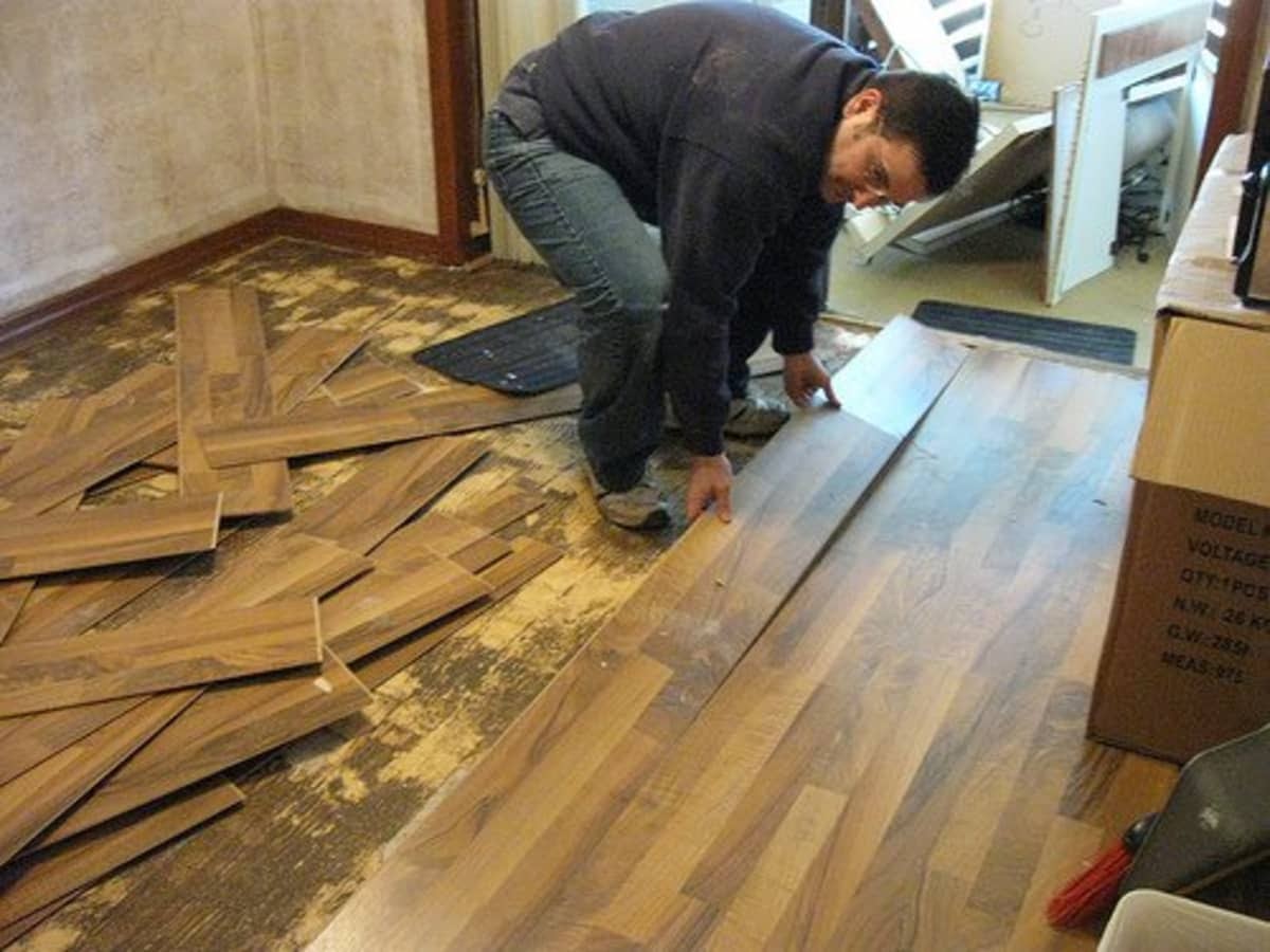 Removal of laminate flooring